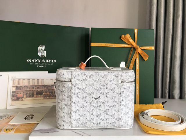 Goyard original canvas muse vanity case GY0052 white