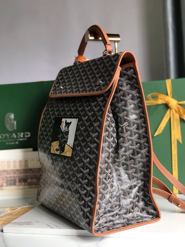 Goyard original canvas saint leger backpack GY0053 black&brown