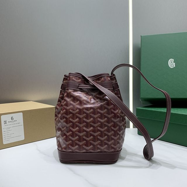 Goyard original canvas petit flot bucket bag GY0054 burgundy