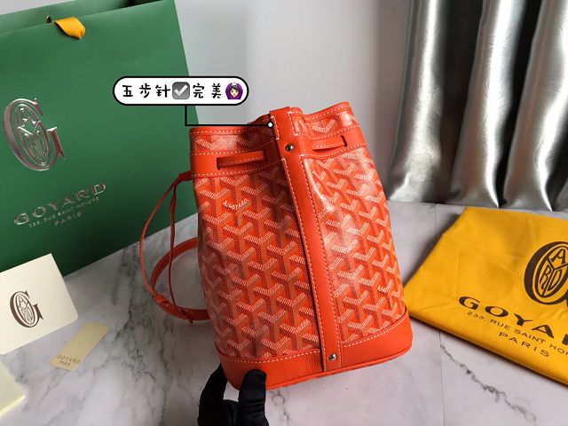 Goyard original canvas petit flot bucket bag GY0054 orange