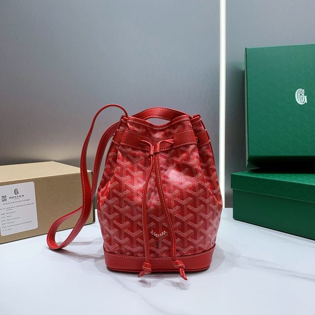 Goyard original canvas petit flot bucket bag GY0054 red