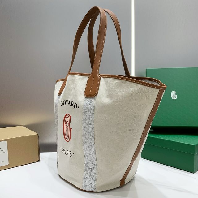 Goyard original cotton belharra tote bag GY0056 white