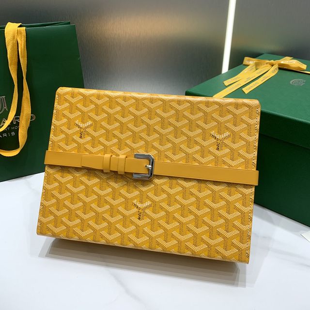 Goyard original canvas 8 watch case GY0035 yellow