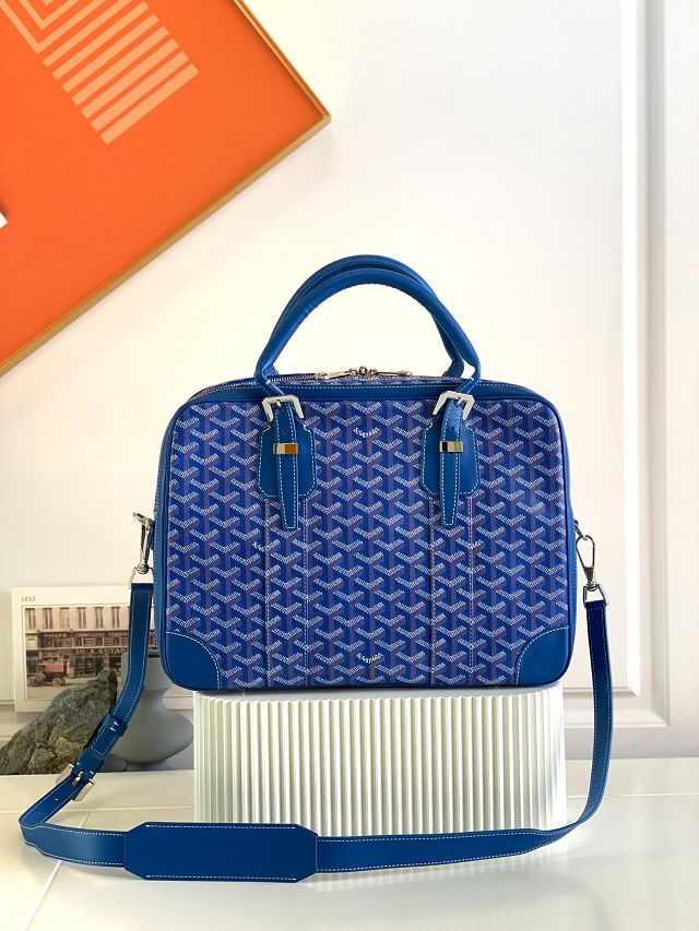 Goyard original canvas ambassade document case GY0060 blue