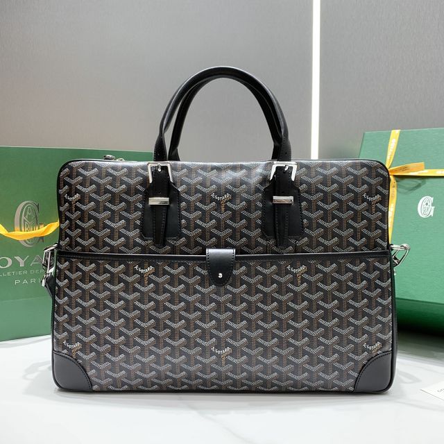 Goyard original canvas ambassade document case gm GY0063 black