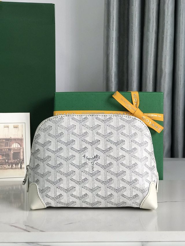 Goyard original canvas vendome cosmetic pouch GY0059 white