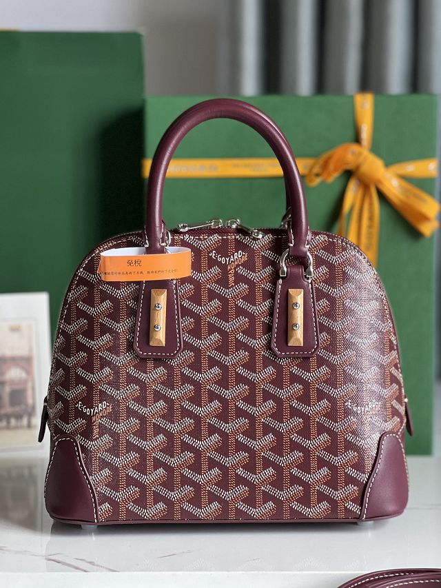 Goyard original canvas vendome mini bag GY0061 burgundy