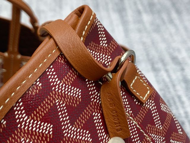 Goyard original cotton saint louis PM bag GY0064 burgundy