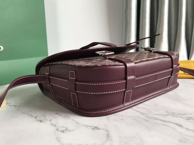 Goyard original canvas belvedere MM bag GY0072 burgundy