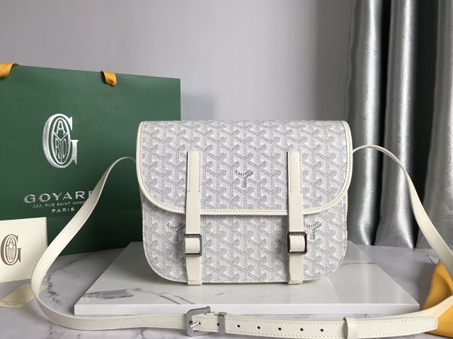 Goyard original canvas belvedere MM bag GY0072 white