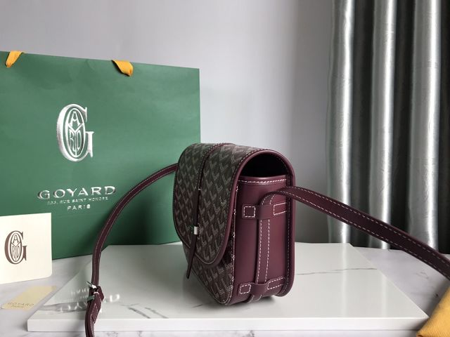 Goyard original canvas belvedere bag GY0012 burgundy