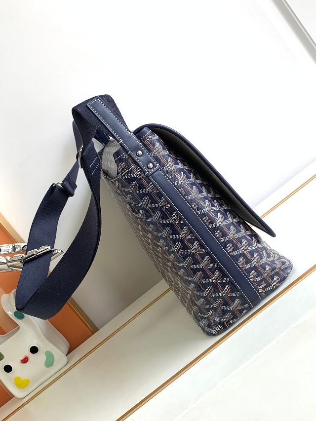 Goyard original canvas capetien messenger bag GY0067 navy blue