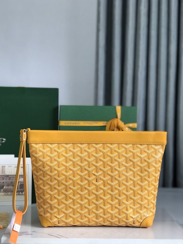 Goyard original canvas conti pouch GY0066 yellow