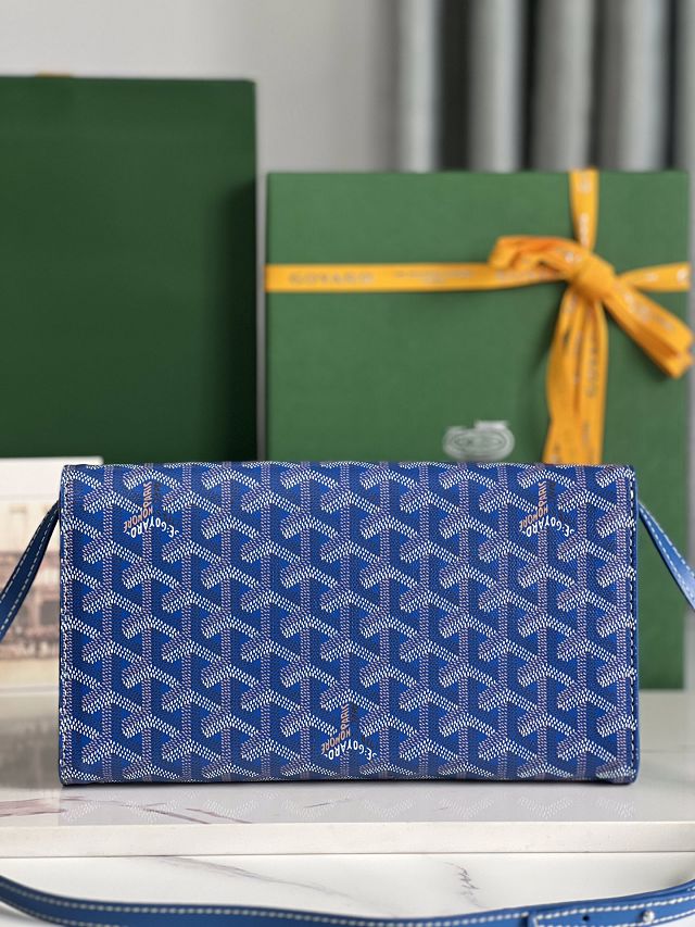 Goyard original canvas monte-carlo PM clutch GY0071 blue