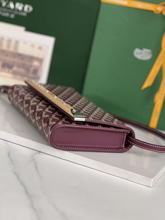 Goyard original canvas monte-carlo PM clutch GY0071 burgundy