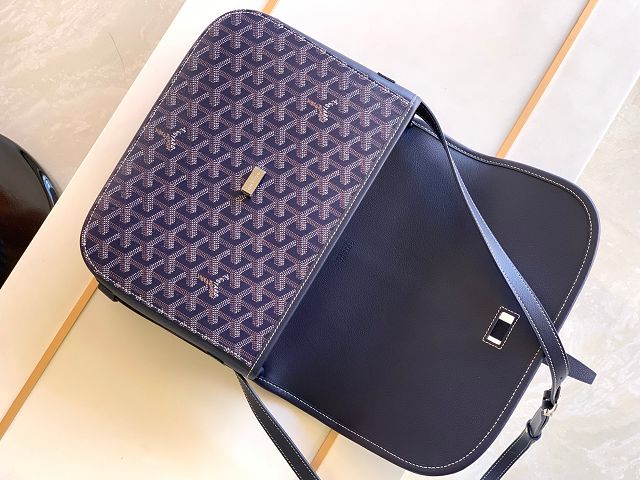 Goyard original canvas belvedere MM bag GY0073 navy blue