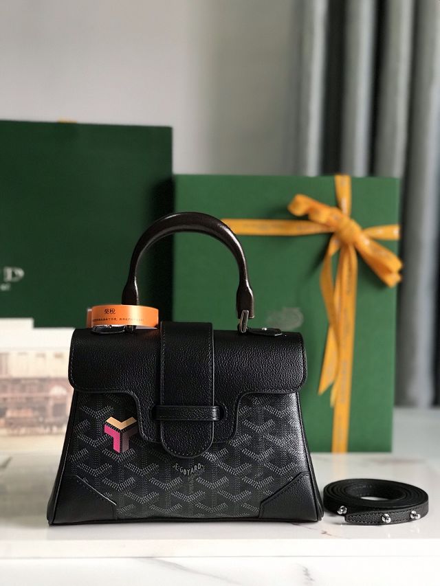 Goyard original canvas saigon souple mini bag GY0007 black