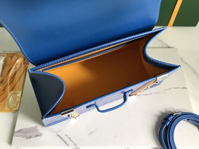 Goyard original canvas saigon structure PM bag GY0075 blue