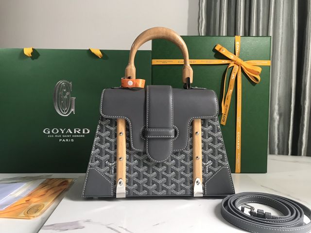 Goyard original canvas saigon structure PM bag GY0075 grey