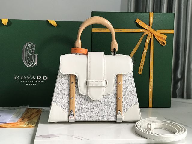 Goyard original canvas saigon structure PM bag GY0075 white