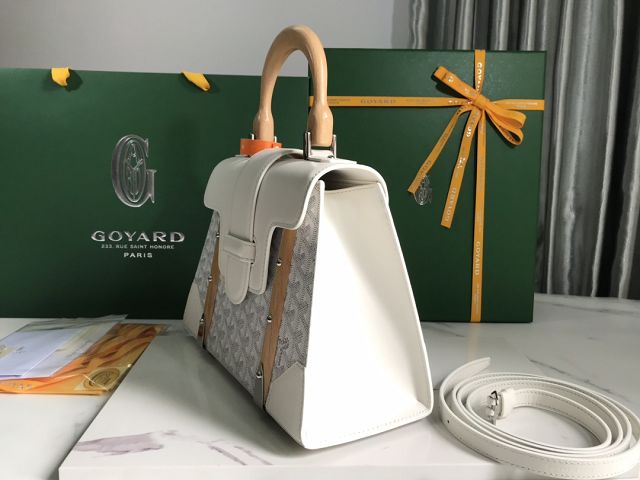 Goyard original canvas saigon structure PM bag GY0075 white