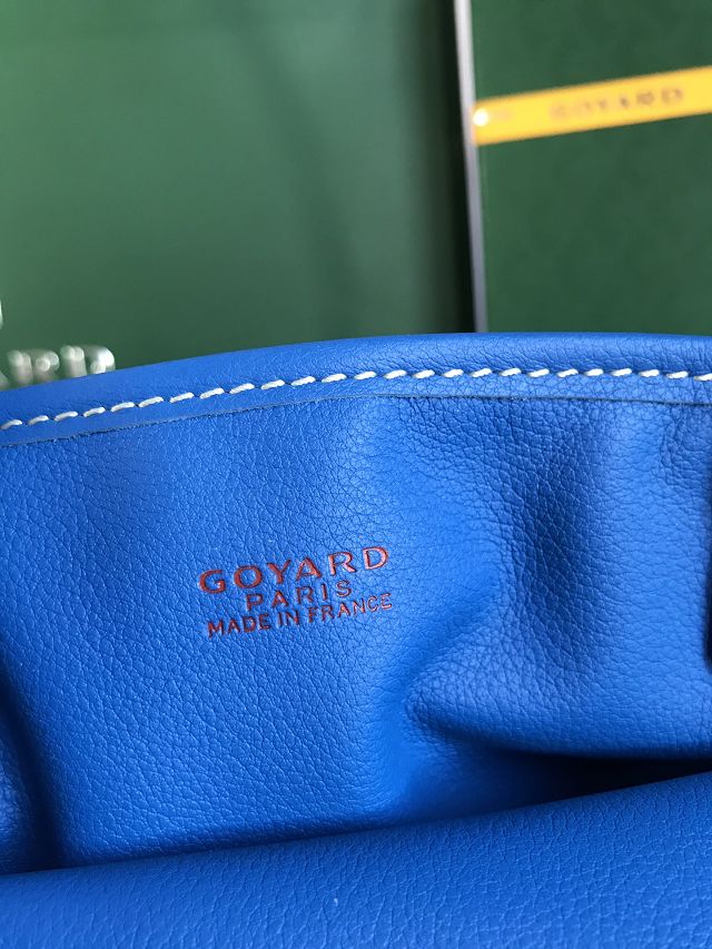 Goyard original calfskin&canvas reversible anjou mini bag GY0086 blue