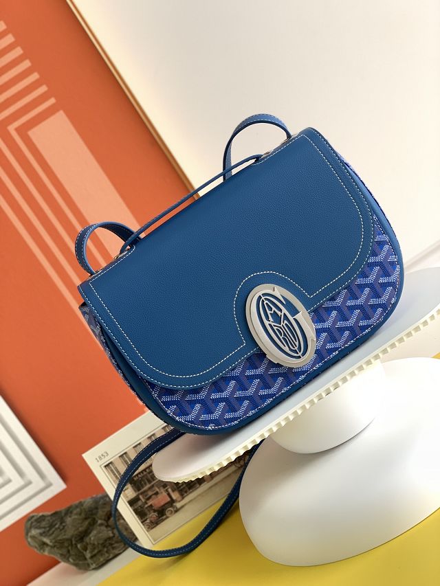 Goyard original calfskin&canvas saint honore 233 bag GY0077 blue