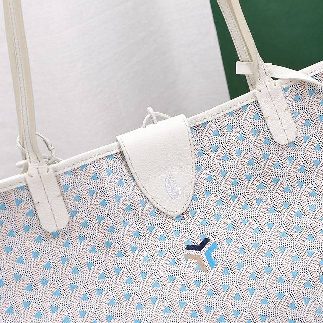 Goyard original canvas saint louis GM bag GY0079 white&blue