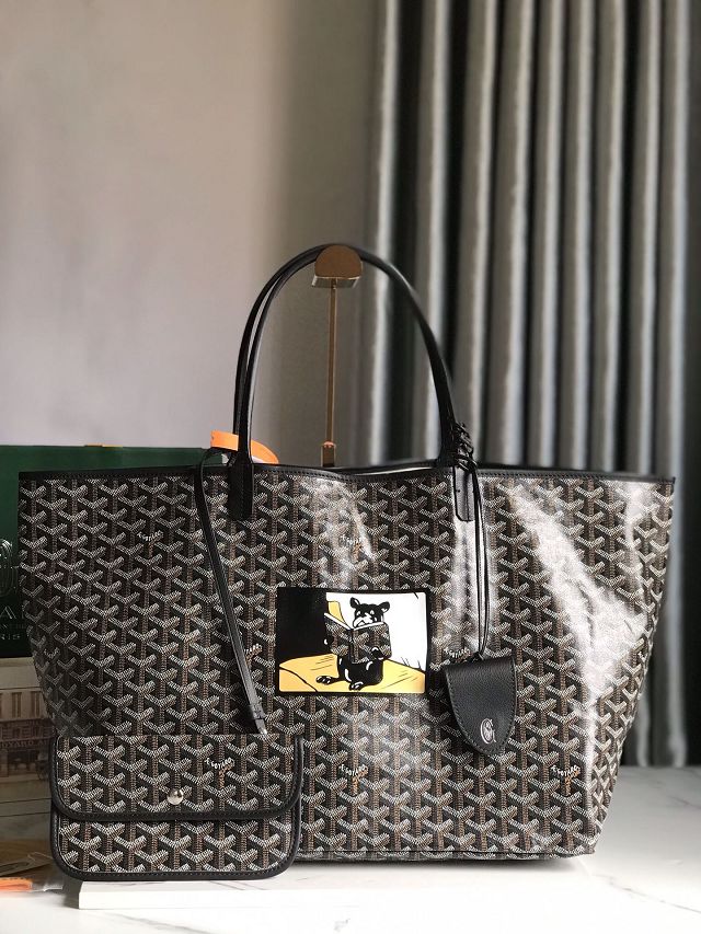 Goyard original canvas saint louis GM bag GY0081 black