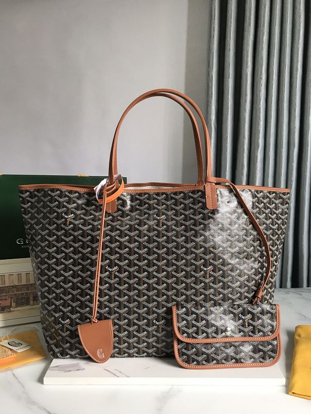 Goyard original canvas saint louis GM bag GY0083 black&brown