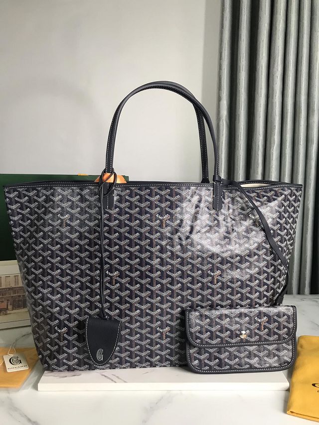 Goyard original canvas saint louis GM bag GY0083 navy blue