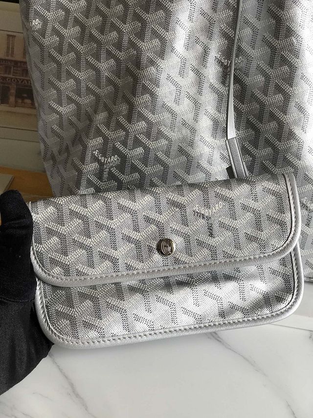 Goyard original canvas saint louis GM bag GY0083 silver