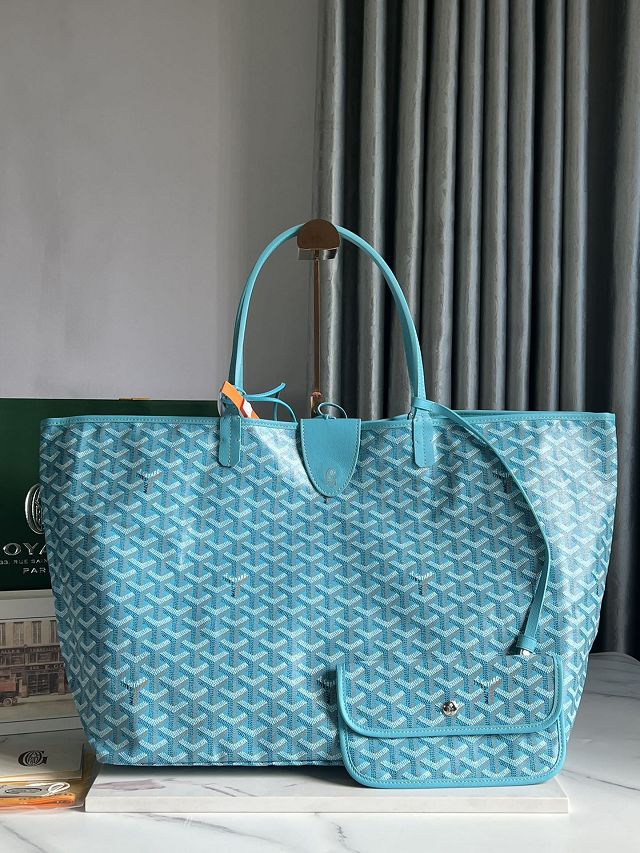 Goyard original canvas saint louis GM bag GY0083 sky blue