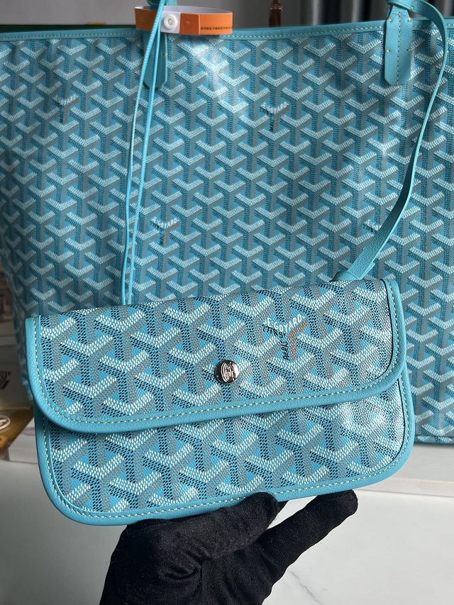 Goyard original canvas saint louis GM bag GY0083 sky blue