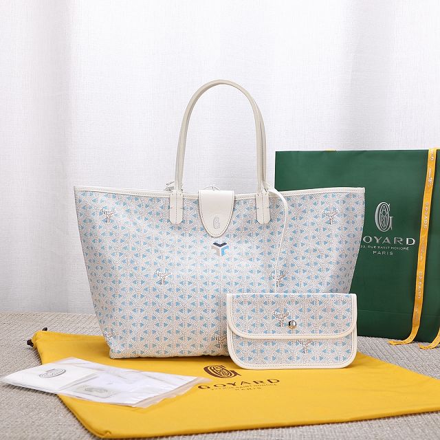 Goyard original canvas saint louis PM bag GY0078 white&blue