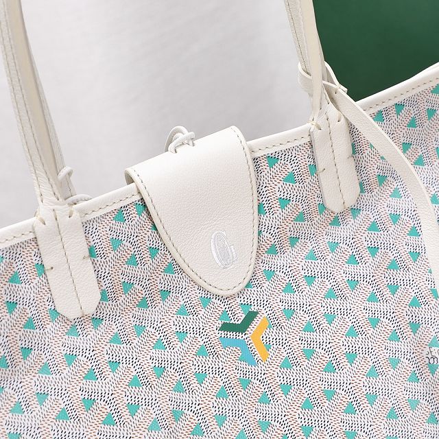 Goyard original canvas saint louis PM bag GY0078 white&green