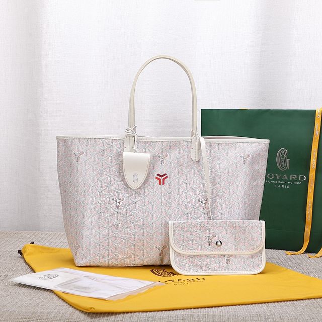 Goyard original canvas saint louis PM bag GY0078 white&pink