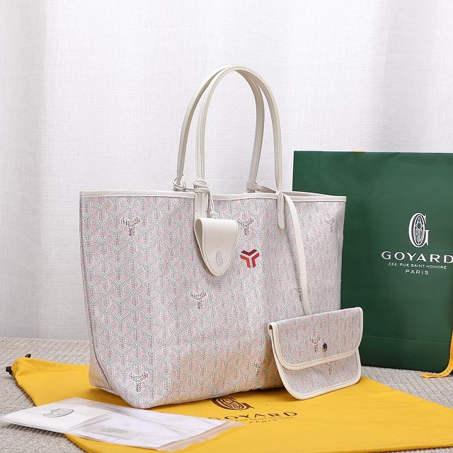 Goyard original canvas saint louis PM bag GY0078 white&pink