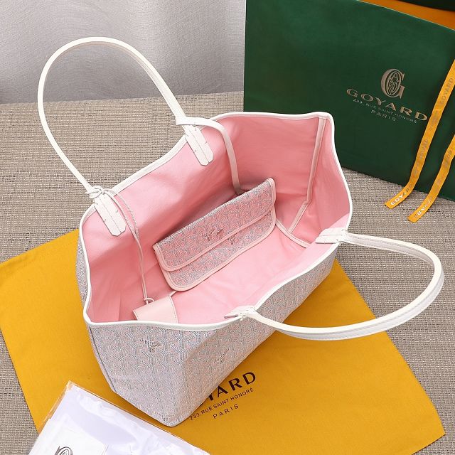 Goyard original canvas saint louis PM bag GY0078 white&pink