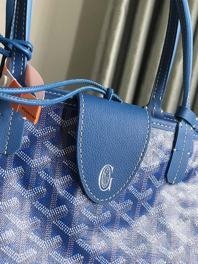 Goyard original canvas saint louis PM bag GY0082 blue