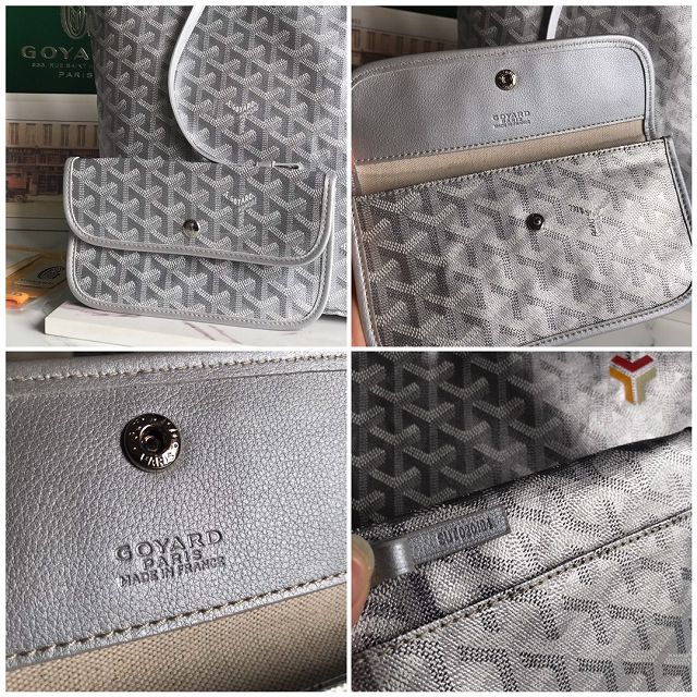 Goyard original canvas saint louis PM bag GY0082 silver