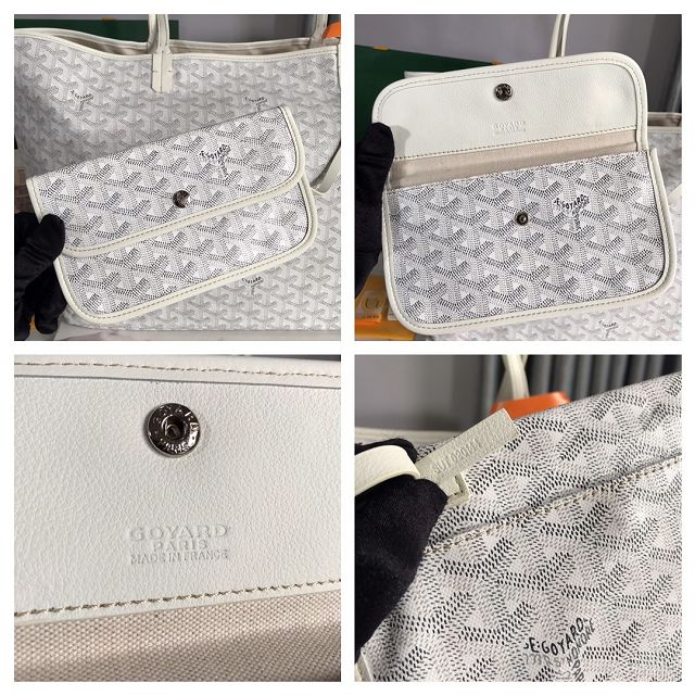 Goyard original canvas saint louis PM bag GY0082 white