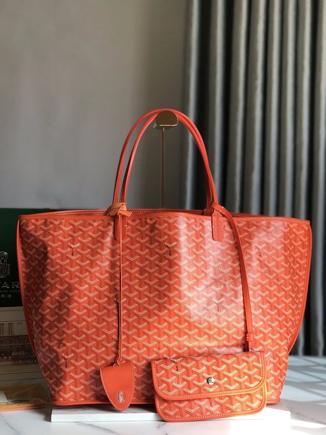 Goyard original calfskin&canvas reversible anjou GM bag GY0088 orange