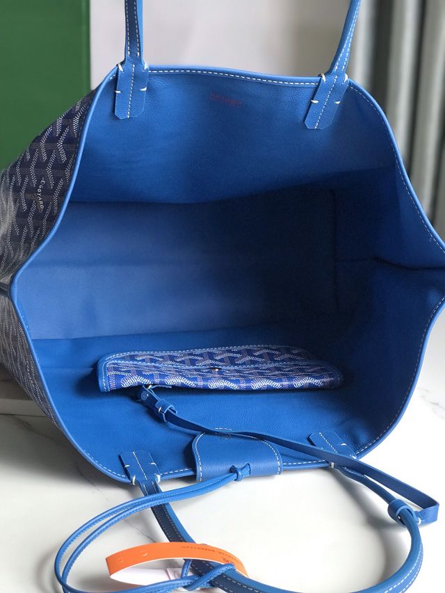 Goyard original calfskin&canvas reversible anjou PM bag GY0087 blue