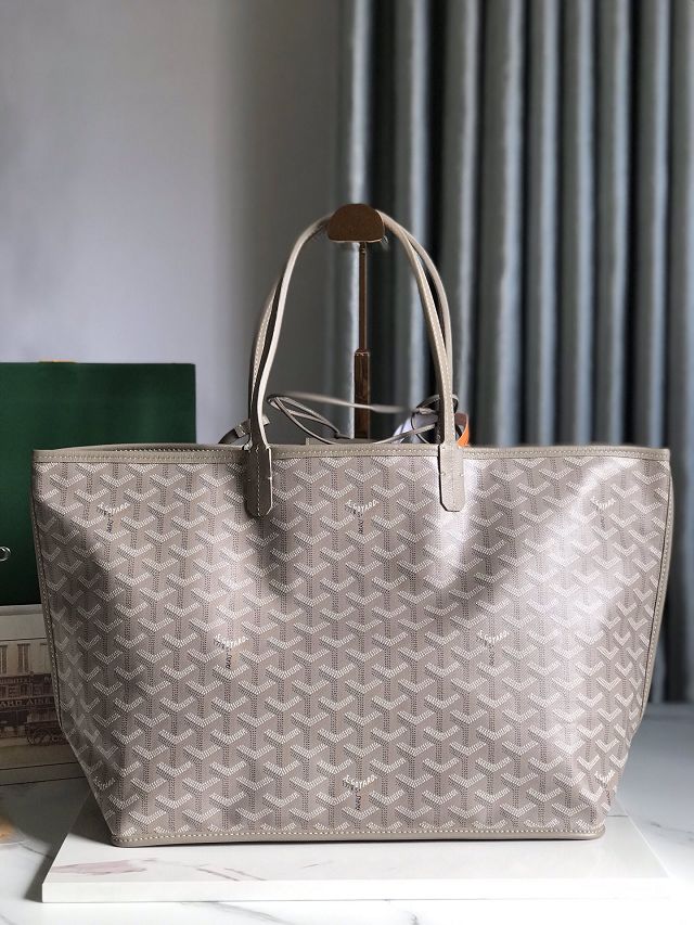 Goyard original calfskin&canvas reversible anjou PM bag GY0087 light grey