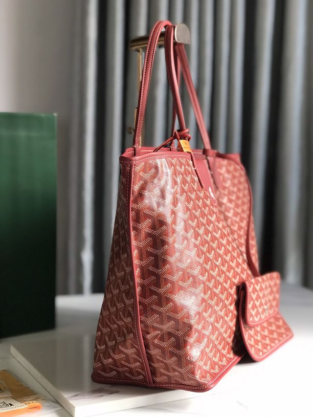 Goyard original calfskin&canvas reversible anjou PM bag GY0087 red