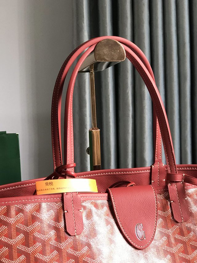 Goyard original calfskin&canvas reversible anjou PM bag GY0087 red