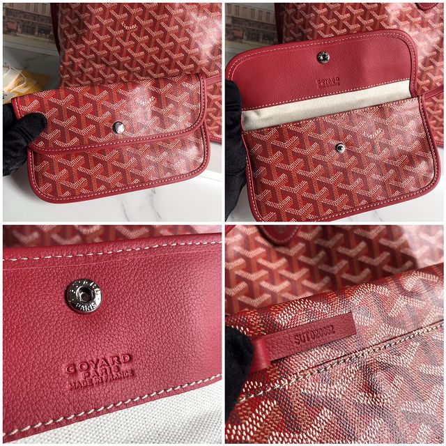 Goyard original calfskin&canvas reversible anjou PM bag GY0087 red