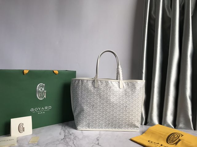 Goyard original calfskin&canvas reversible anjou PM bag GY0087 white