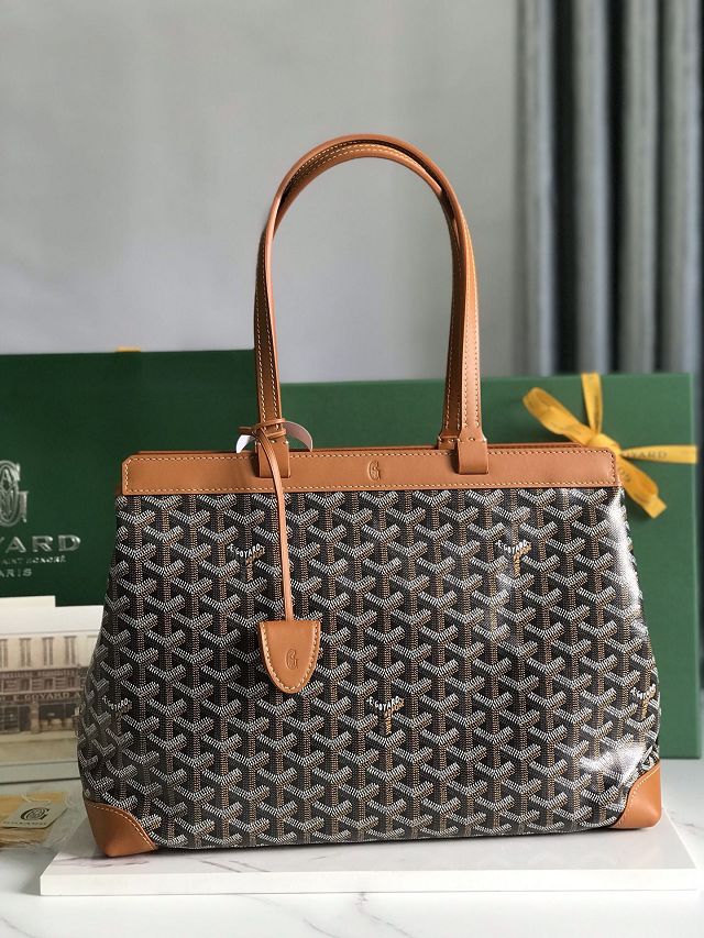 Goyard original canvas bellechasse biaude PM bag GY0091 black&brown